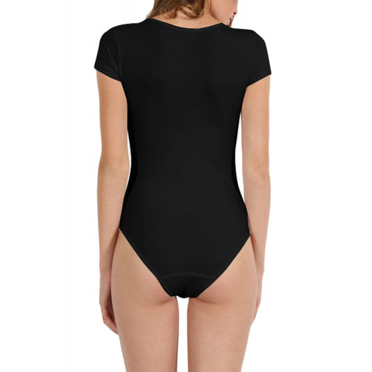 Памучно боди с къс ръкав и обло деколте 0151