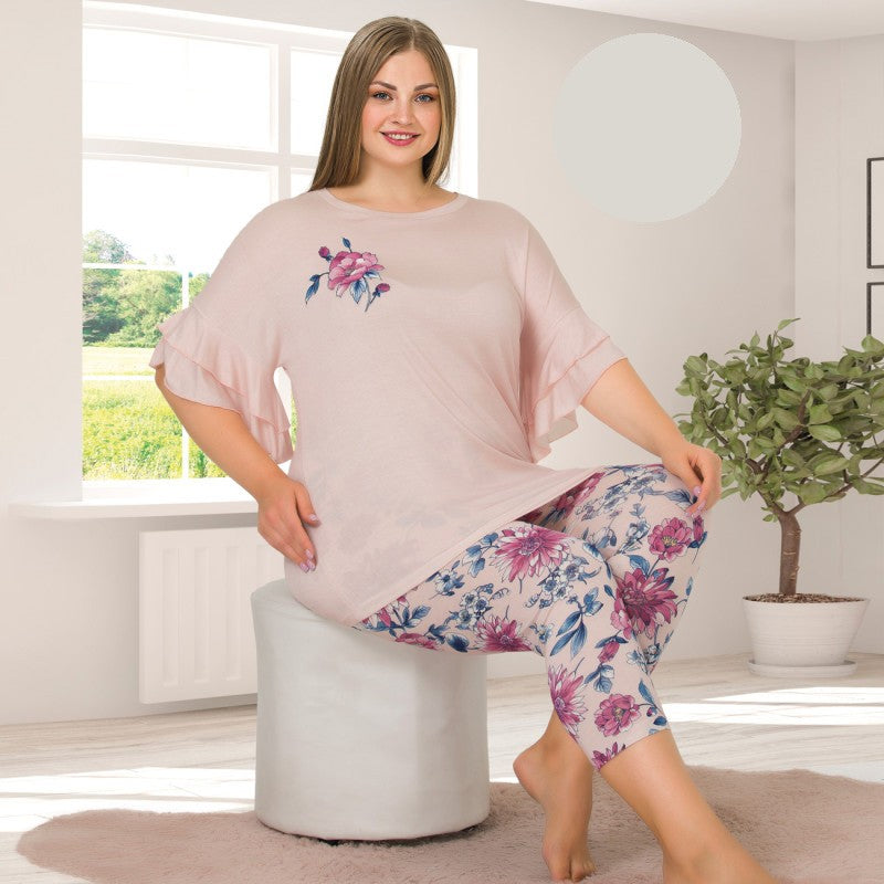 Дамска пижама от туника с клин LY-10657