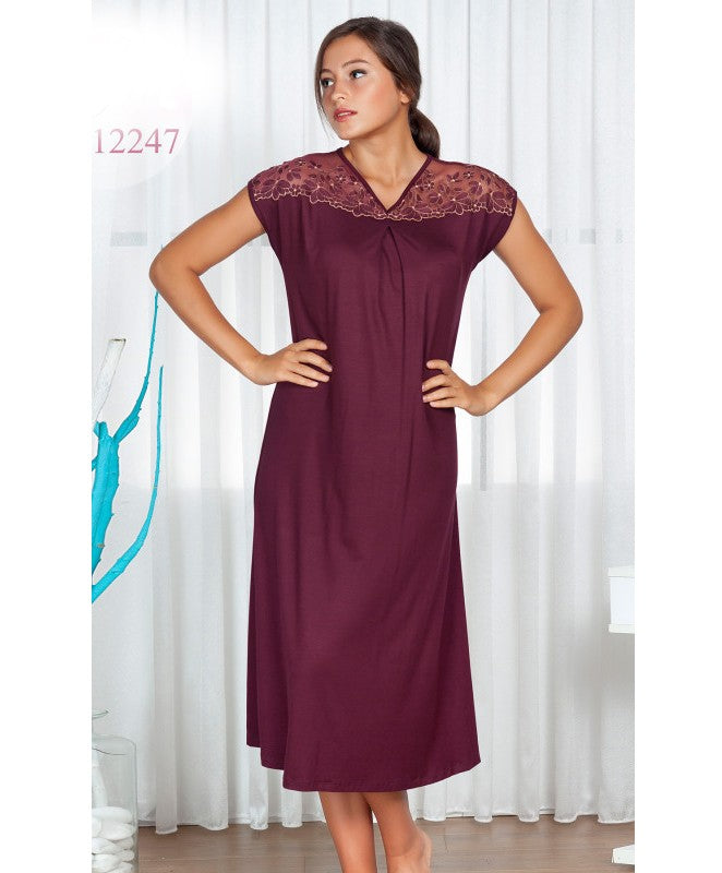 Дамска дълга нощница от вискоза 12247