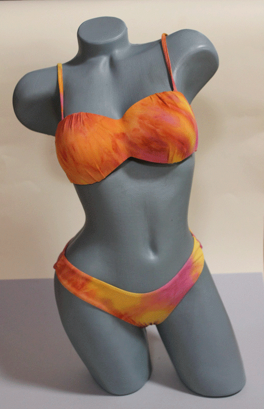 Дамски бански две части тип бриджитка 1229