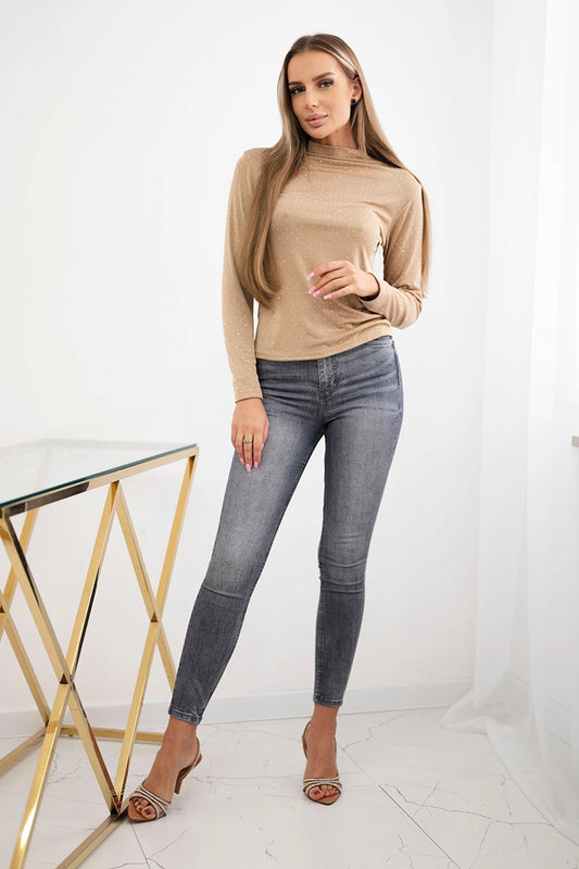 Блуза с декоративни кристали ART15368