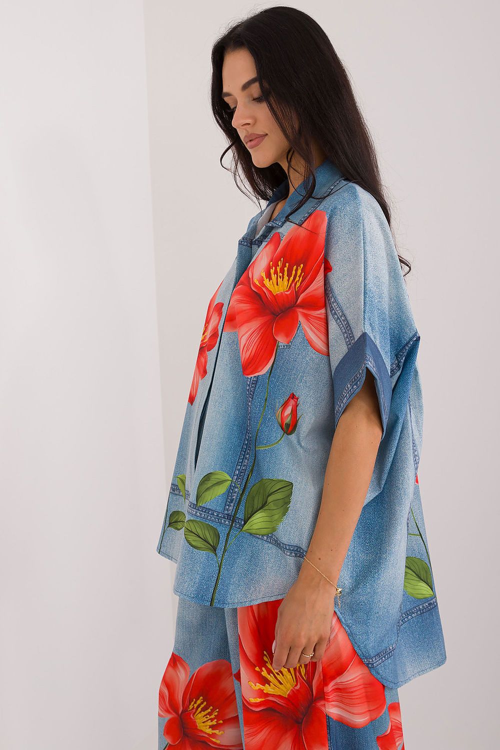Риза с къс ръкав Italy Moda 198386