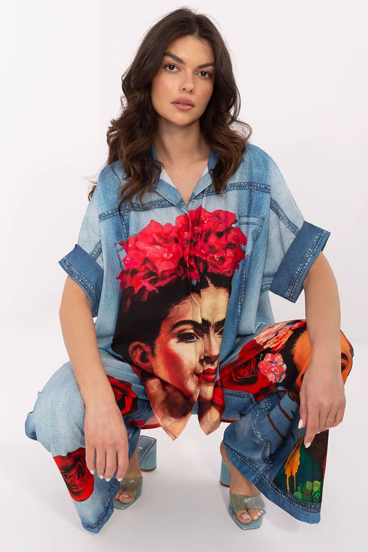 Риза с къс ръкав Italy Moda 210032