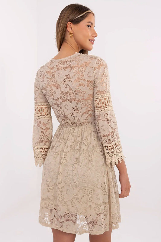 Къса дантелена рокля Italy Moda 212029