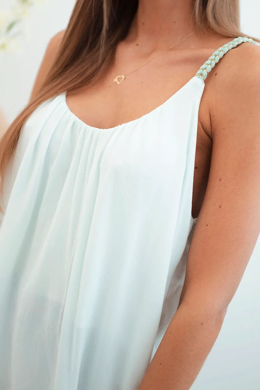 Потник с тънки презрамки от вискоза 3025