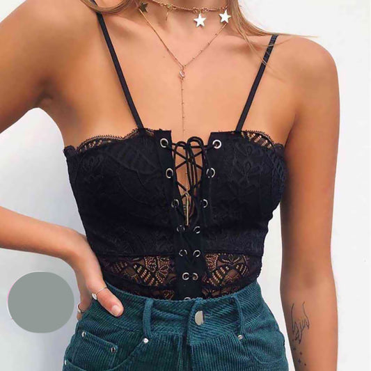 Дантелено babydoll боди с регулиращи презрамки 3222