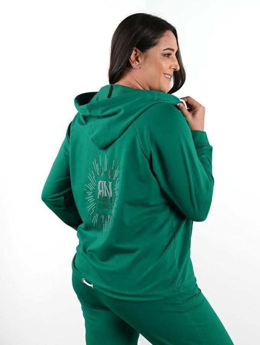 Зелен памучен спортен екип Ния