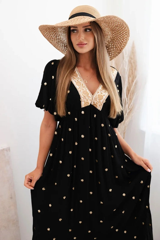 Дамска рокля от вискоза с връзка на гърба 4032