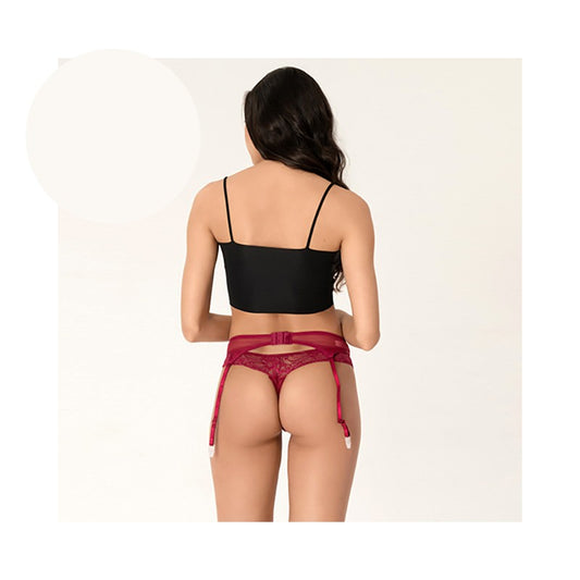 Комплект дантелени жартиери с прашки 4036