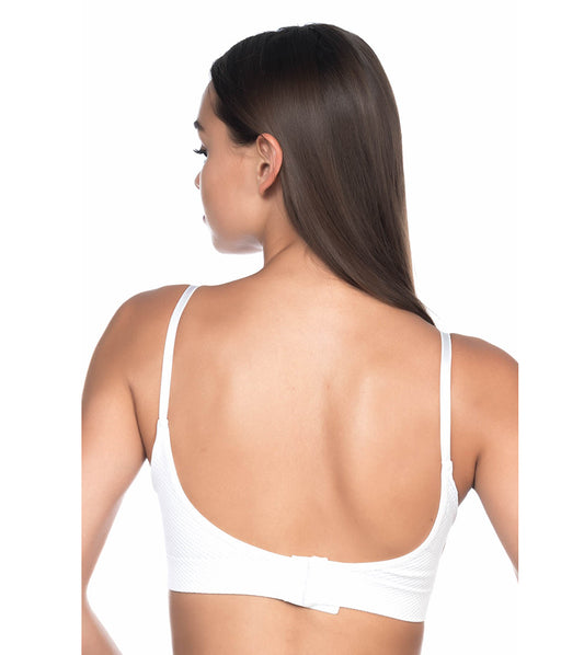 Стягащо бюстие с тънки презрамки и закопчаване 4040