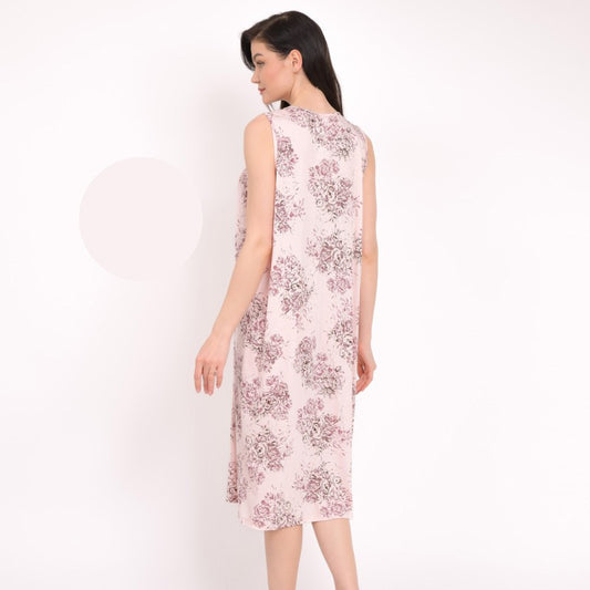 Дълга макси нощница без ръкави CE-42158