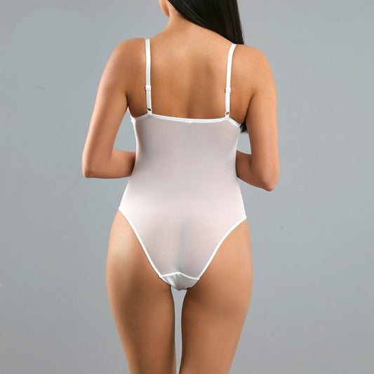 Дамско боди от дантела и тюл с твърди чашки NB-5080