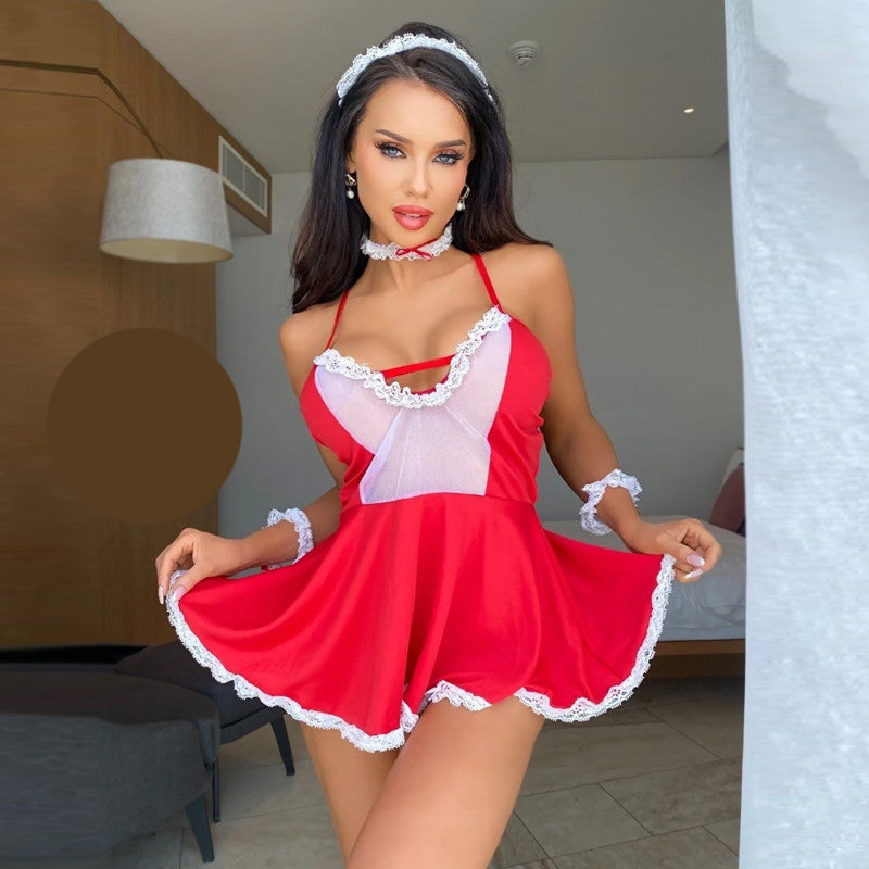 Секси мини нощница с дантела AA-52048