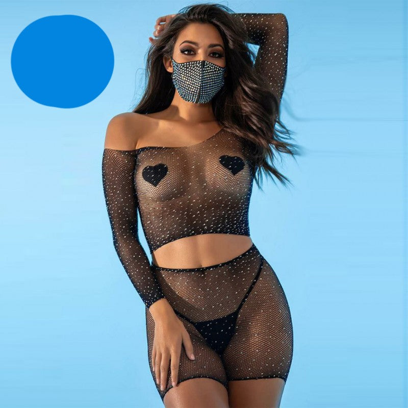 Еротичен Babydoll комплект с кристали 5542