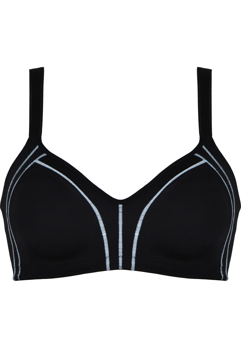 Сутиен с подплатени чаши без банели NATURANA 5632 - черно-бял