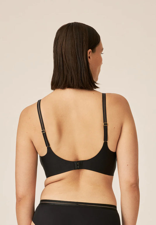 Сутиен с меки чаши без банели NATURANA 5658 - черно