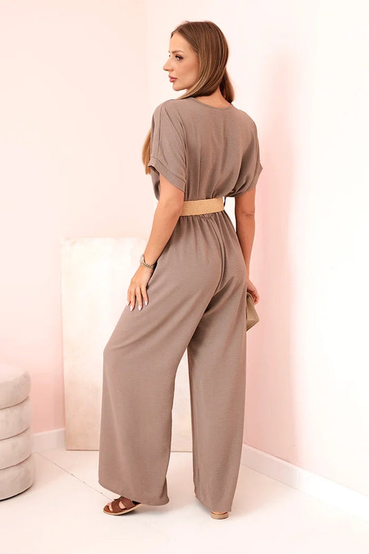 Гащеризон с декоративен колан на талията 5877