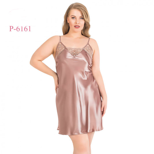 Сатенен комплект халат с нощница 6161