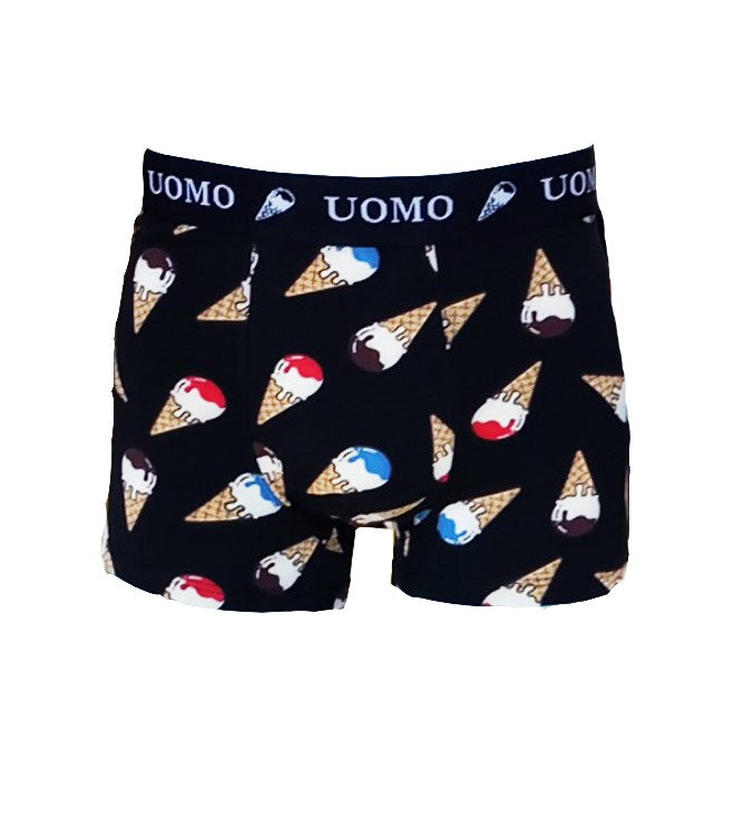 Мъжки памучни боксерки с плосък ластик 62010