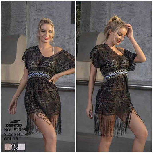 Плажна рокля с ресни 82093