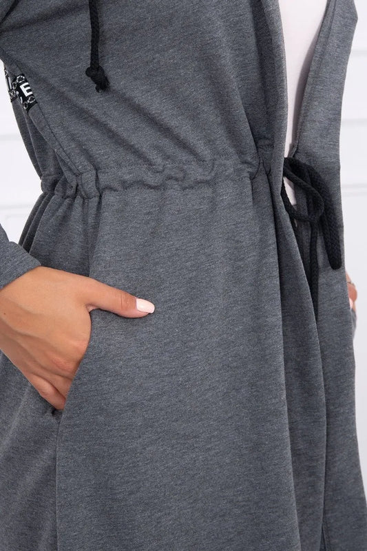 Палто с дълъг гръб и качулка 8998