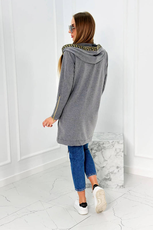 Дамски памучен суитчер с качулка 9320