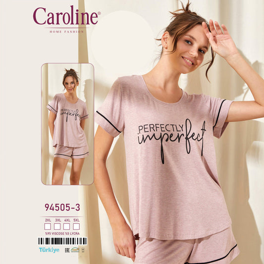 Макси пижама с къс ръкав от вискоза CE-94505