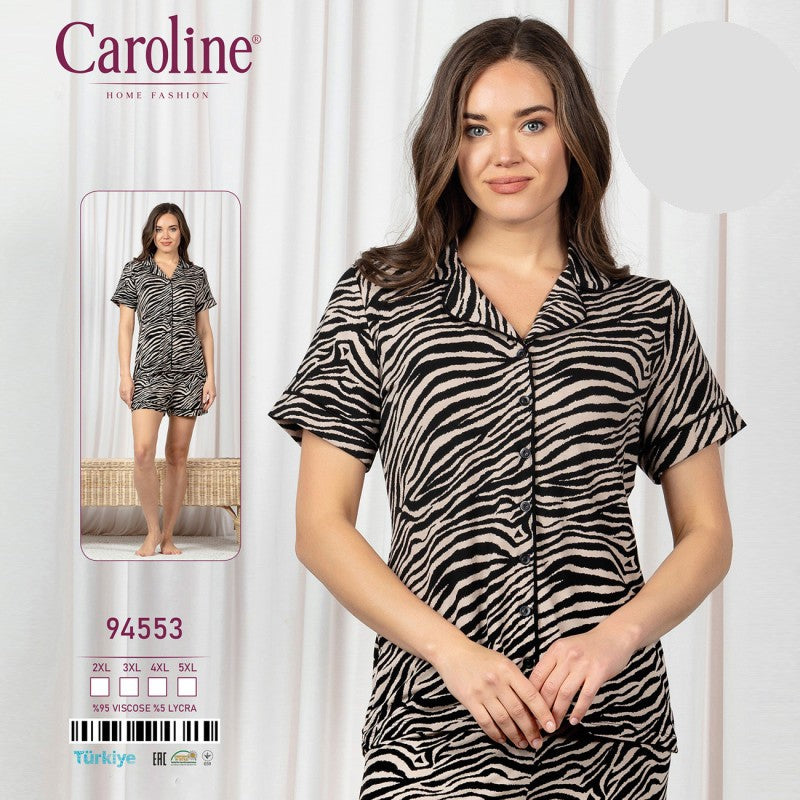 Леопардова пижама с къс ръкав и шорти CE-94553