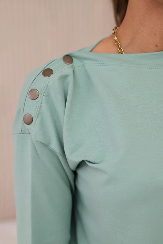 Памучен комплект с декоративни копчета 9669