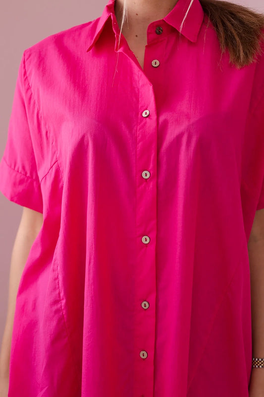 Памучна риза с къс ръкав 9812