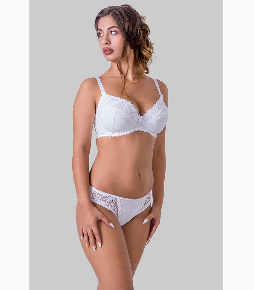 Бял сутиен с подплънки Hessa Push Up