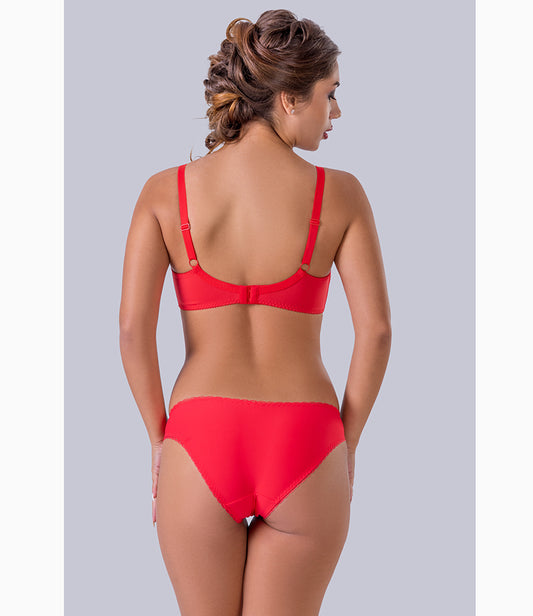 Червен дантелен сутиен с меки чаши и банели Lola Soft