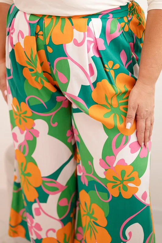 Дамски панталон от вискоза с флорален мотив MY311-A24