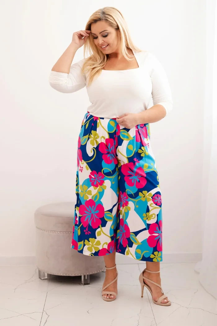 Дамски панталон от вискоза с флорален мотив MY311-A24