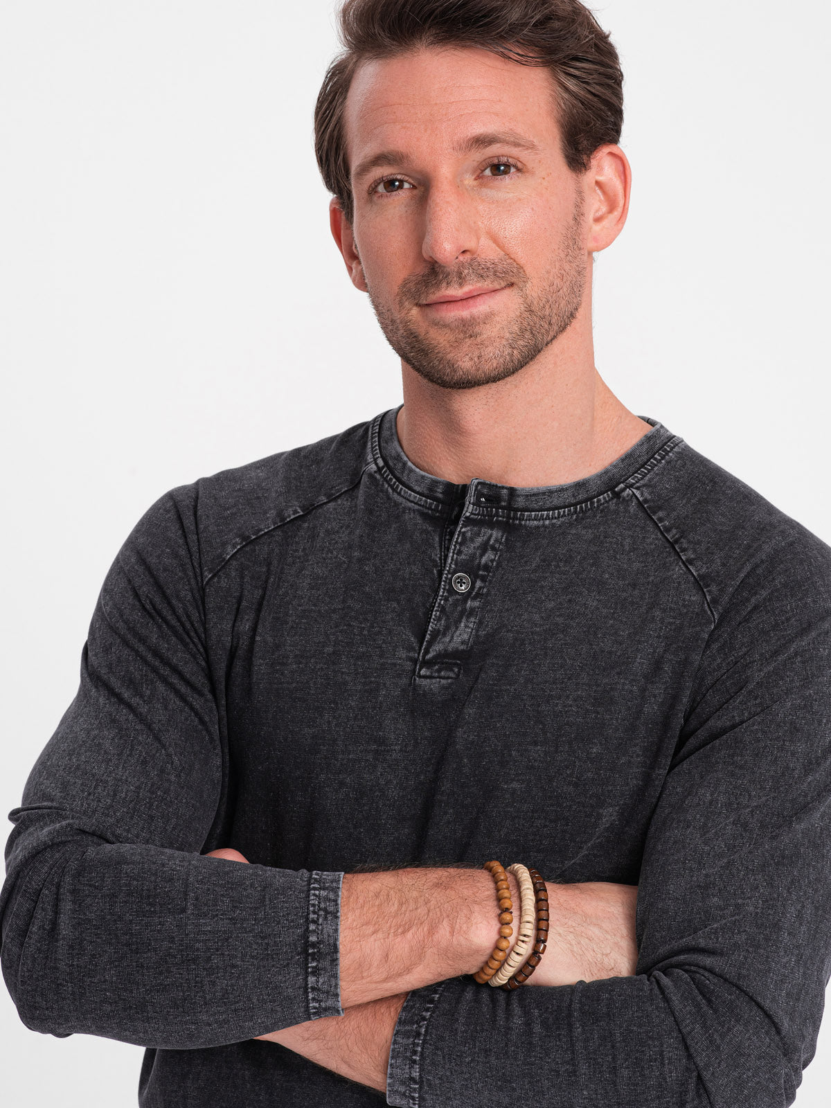 Мъжка тениска с дълъг реглан ръкав Омбре V4 OM-LSWL-22FW-001