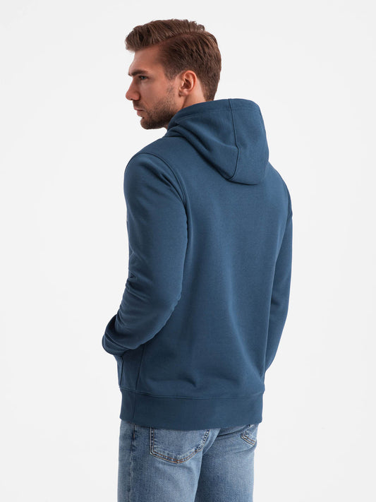 Мъжки суитчър тип кенгуру с щампа OMBRE V3 OM-SSPS-0143-3