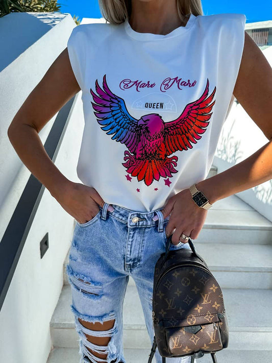 Дамска памучна блуза без ръкави Арти1