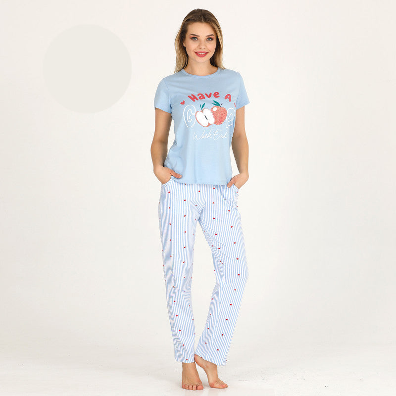 Пижама от тениска с панталон B-3346