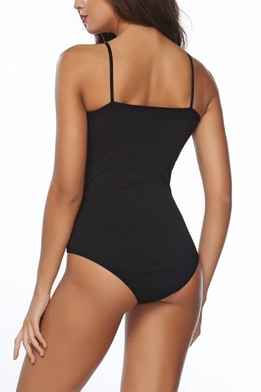 Памучно боди с тънки презрамки и долна част бикини 2015