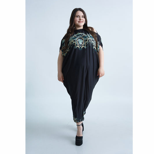 Дълга черна лятна рокля Корида