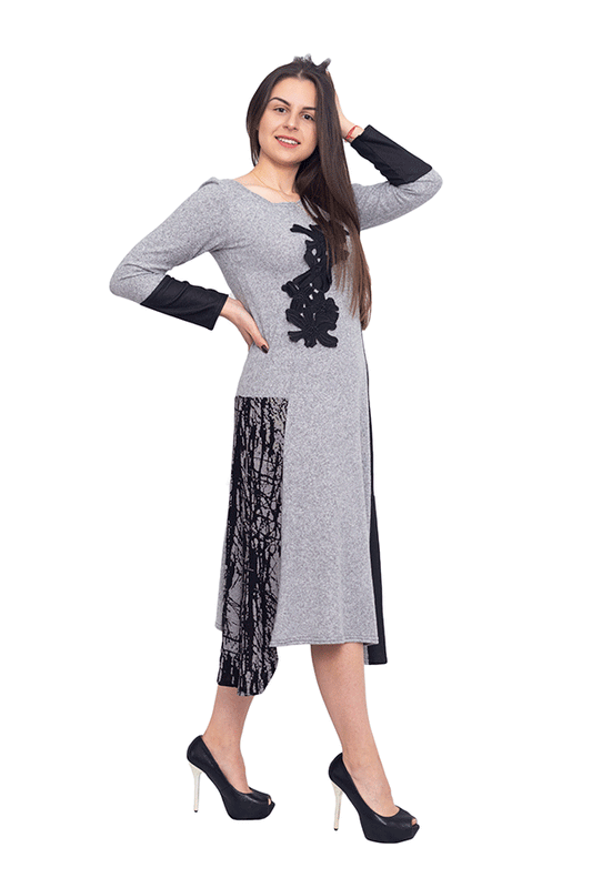 Сива дълга рокля Жана