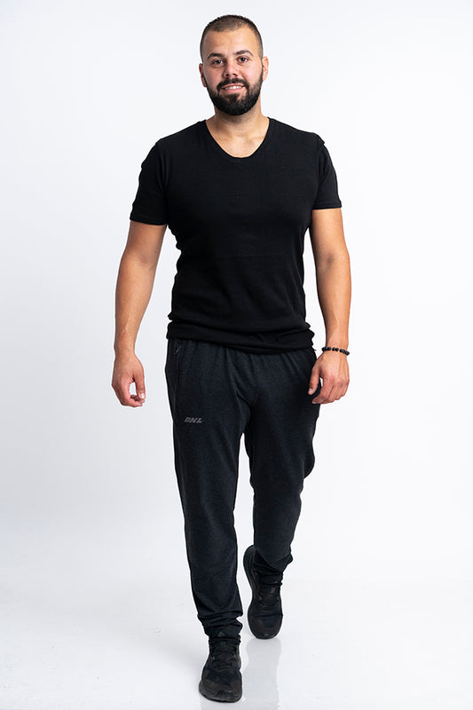 Мъжко право тъмно сиво памучно долнище Грей