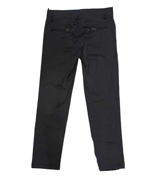 Дамски черен панталон с цветя отпред Хриси