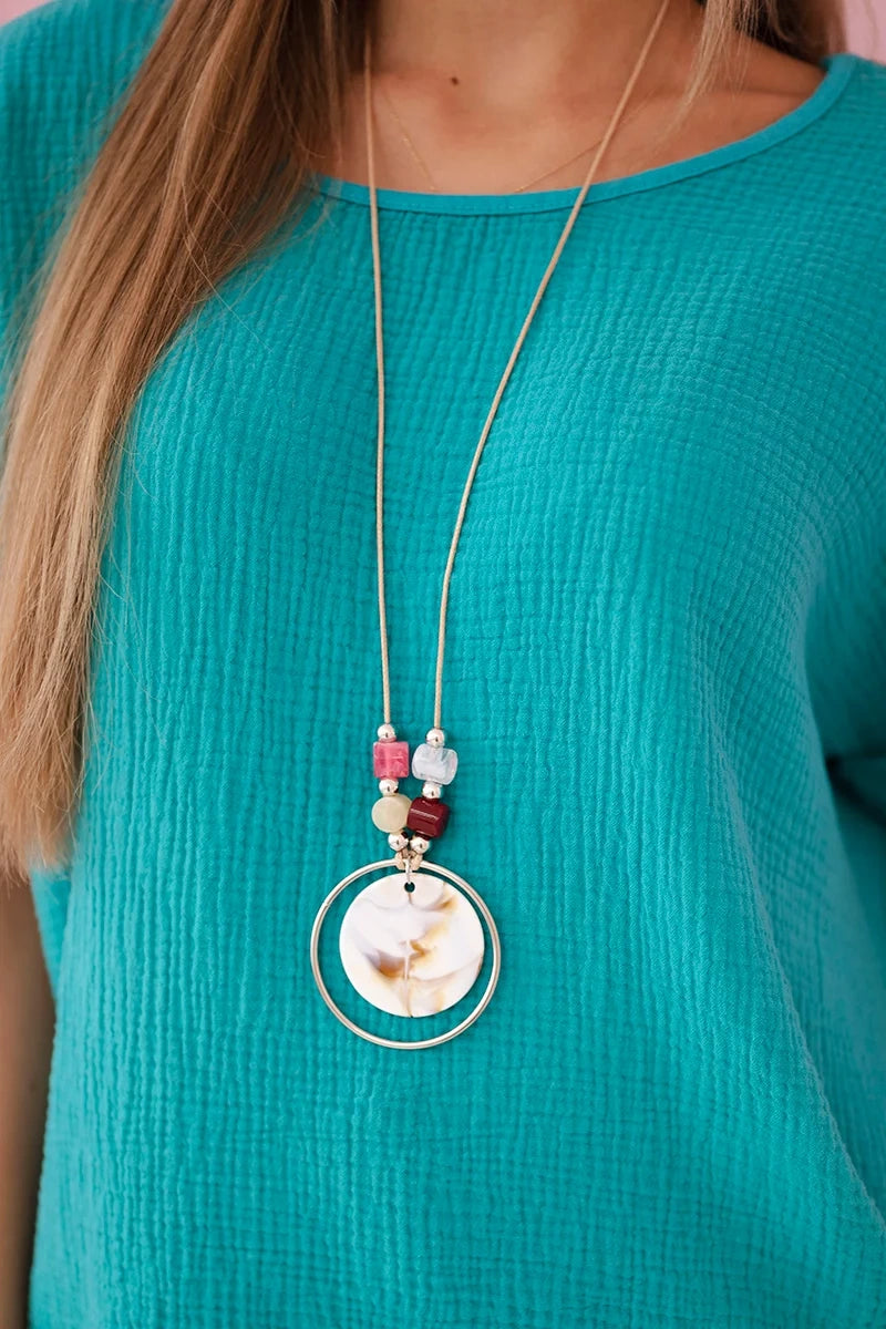Муселинена блуза с колие ИТ-68