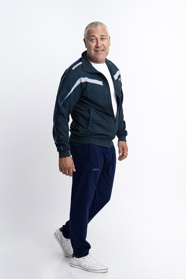 Мъжки памучен спортен екип цвят петрол Иво