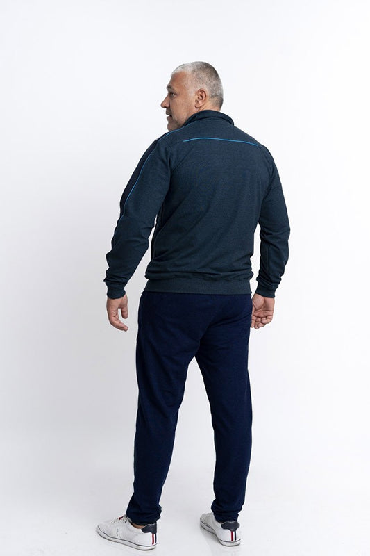 Мъжки памучен спортен екип цвят петрол Иво