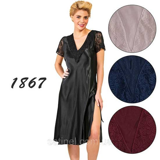 Сатенена нощница голяма номерация 1867