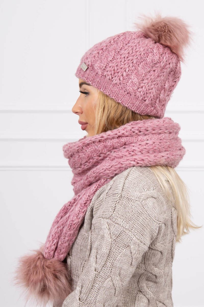 Дамски комплект от шапка с шал K199