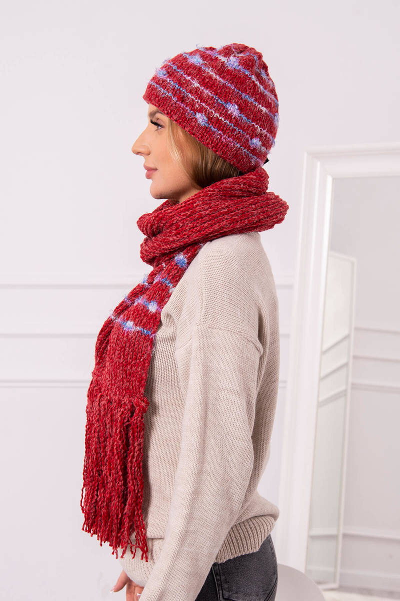 Дамски комплект от шапка с шал Аника K304