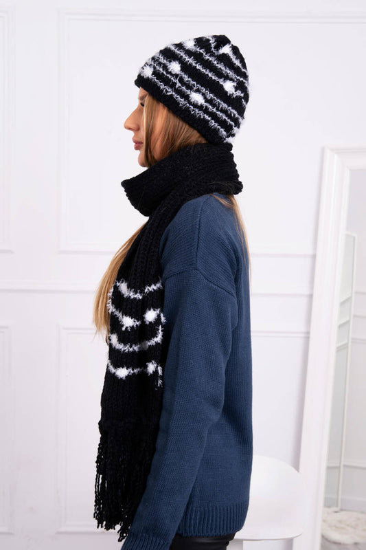 Дамски комплект от шапка с шал Аника K304